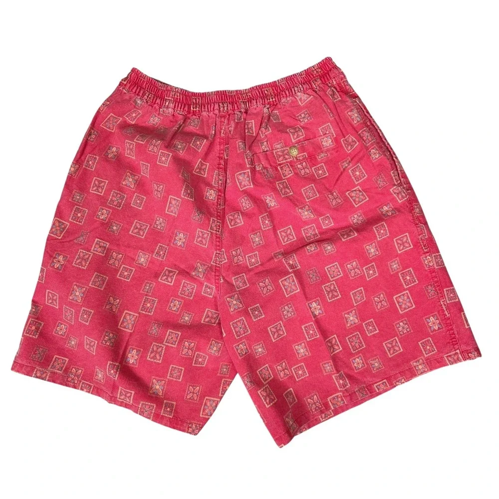 Lot Of 2 NWT LL‎ Bean Mens Y2K Blue Red Shorts Geometric Southwestern Large New